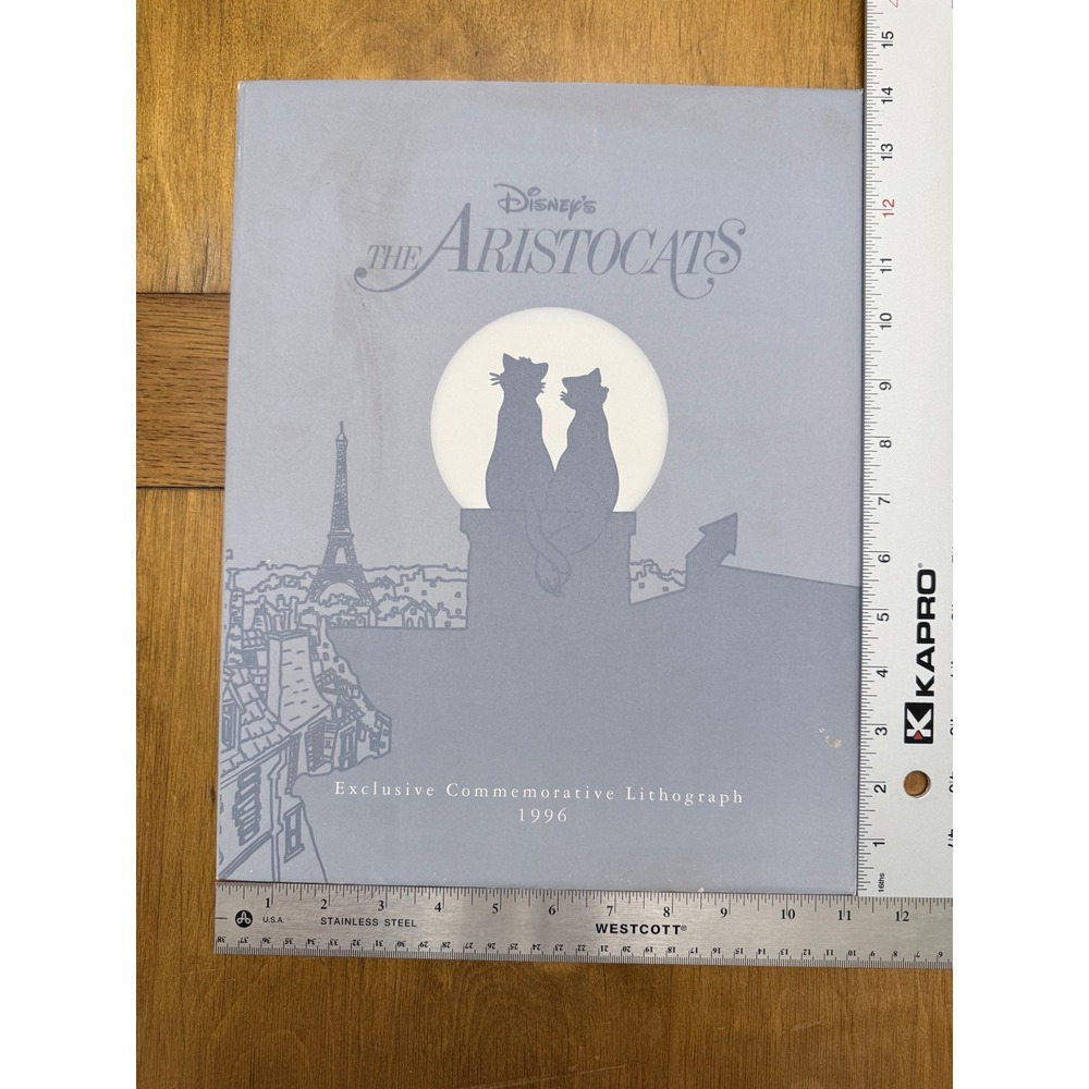 Disney The Aristocats Exclusive Commemorative Lithograph 1996 Disney Store Art